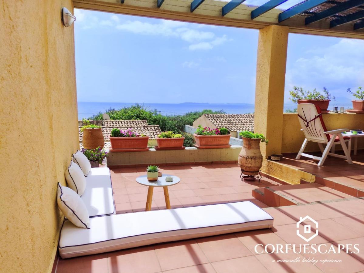 Villa Mira El Mar By Corfuescapes Barbati Exterior foto
